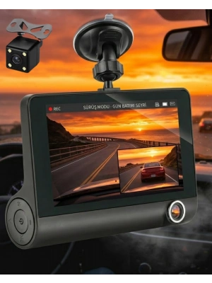 ® Çift Lens Araç Güvenlik Kamerası G Sensörlü Full HD