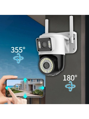 Çift Lensli Dış Mekan Wi-Fi Kamera