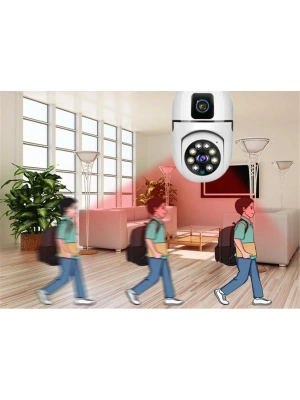 Çift Lensli Duy Girişli Kablosuz Ampul Kamera