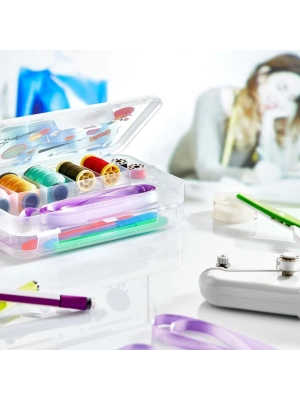 ®  Çift Taraflı Bölmeli Hobi Dikiş Kutusu Ardunio Malzeme Kutusu