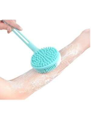 Çift Taraflı Silikon Uzun Saplı Banyo Fırçası