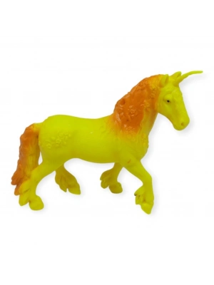 Çiftlik Hayvanları Serisi - Efsanevi Unicorn 12 cm - Sarı - Turuncu
