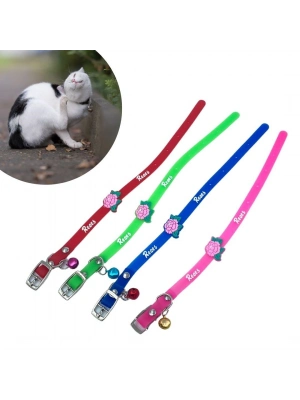 ®  Çıngıraklı Zilli Sevimli Renkli Slikon Kedi Köpek Boyun Tasması