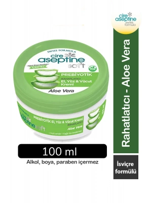 Cire Aseptine Soft Aloe Vera Özlü Yatıştırıcı Besleyici Prebiyotikli Krem 100 ml