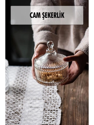 Çizgili Cam Şekerlik