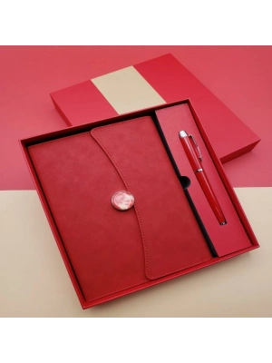 Çizgili Defter Ve Metal Kalem Seti