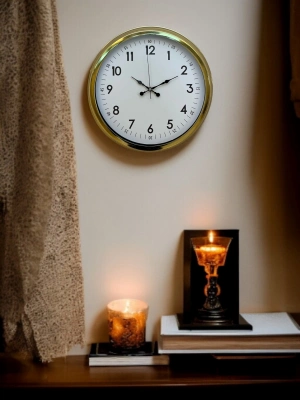 ® Classic White Gold 40 Cm Metal Duvar Saati