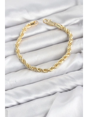 CM Burgu Model Gold Renk Pirinç Kadın Bileklik
