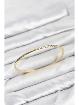CM Gold Renk Lazer Kesim Model 65 mm Bilezik