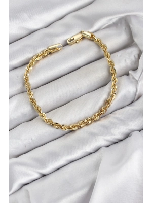 CM Singapur Model Zincir Gold Renk Kadın Bileklik