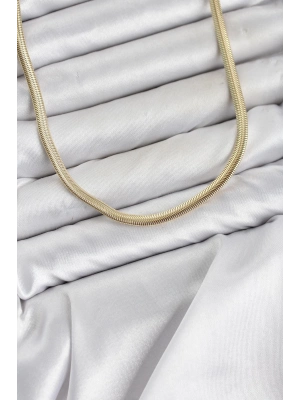 CM Yassı Yılan Zincir Model 60 cm Kadın Kolye