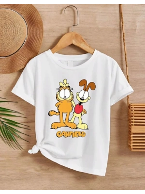 Çocuk   Baskılı T-Shirt - Beyaz