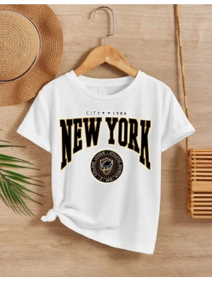 Çocuk   Baskılı T-Shirt - Beyaz