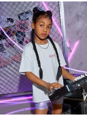 Çocuk   Baskılı T-Shirt - Beyaz