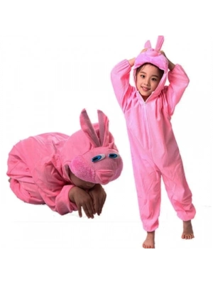 Çocuk Tavşan Kostümü Pembe Renk 2-3 Yaş