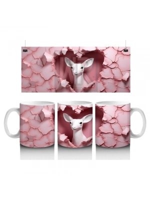 Çocuklara Sütü Sevdiren Aşkı Fısıldayan Geyik Kupa Bardak