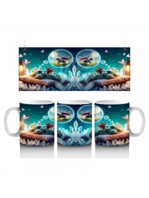 Çocuklara Sütü Sevdiren Ay Altında Uçan Cadılar Kupa Bardak