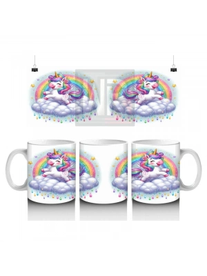 Çocuklara Sütü Sevdiren Bulut Rüyası Unicorn Kupa Bardak