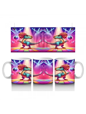 Çocuklara Sütü Sevdiren Disko Dans Eden Dinozorlar Kupa Bardak
