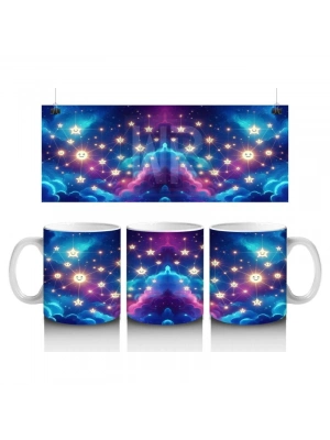 Çocuklara Sütü Sevdiren Gülümseyen Yıldız Bulutu Kupa Bardak