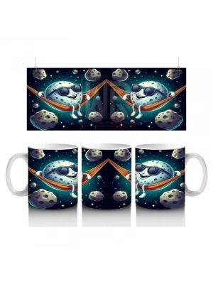 Çocuklara Sütü Sevdiren Hamağa Uzanan Havalı Ay Desenli Kupa Bardak