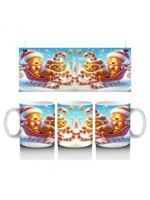 Çocuklara Sütü Sevdiren Kızaklı Kurabiye Neşesi Kupa Bardak