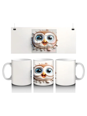 Çocuklara Sütü Sevdiren Minik Baykuş Kupa Bardak