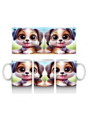 Çocuklara Sütü Sevdiren Oyunbaz Yavru Köpek Kupa Bardak