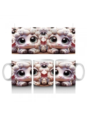 Çocuklara Sütü Sevdiren Pamuk Yünü Kuzu Kupa Bardak