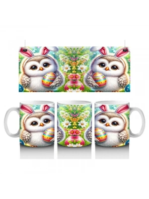 Çocuklara Sütü Sevdiren Paskalya Baykuş Kupa Bardak