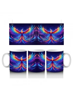 Çocuklara Sütü Sevdiren Renkli Anka Kuşu Desenli Kupa Bardak