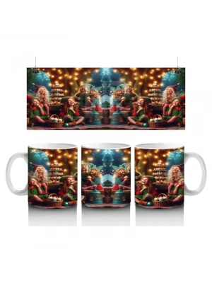 Çocuklara Sütü Sevdiren Roket Kullanan Sevimli Balina ve Denizaltı Dünyası Desenli Kupa Bardak