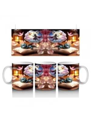 Çocuklara Sütü Sevdiren Rüya Gören Minik Ejderha ve Kahraman Masalı Desenli Kupa Bardak