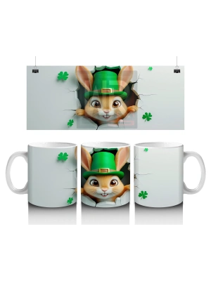 Çocuklara Sütü Sevdiren Şanslı Şapkalı Tavşan Kupa Bardak