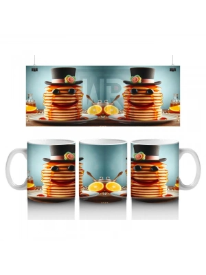 Çocuklara Sütü Sevdiren Şapkalı Pankek Kuleleri Kupa Bardak