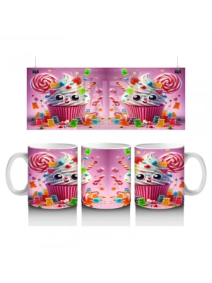 Çocuklara Sütü Sevdiren Şeker Patlamalı Cupcake Kupa Bardak