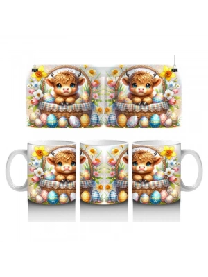 Çocuklara Sütü Sevdiren Sepetli Paskalya Kuzusu Kupa Bardak