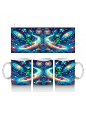 Çocuklara Sütü Sevdiren Sörf Yapan Uzaylı Kupa Bardak