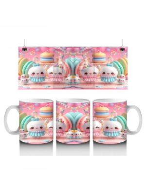 Çocuklara Sütü Sevdiren Tatlı Makaron Dünyası Kupa Bardak