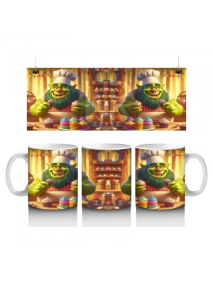 Çocuklara Sütü Sevdiren Tatlı Şef Canavar Desenli Kupa Bardak