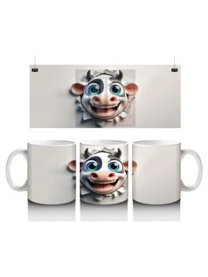 Çocuklara Sütü Sevdiren Tek Yürekli İnek Kupa Bardak