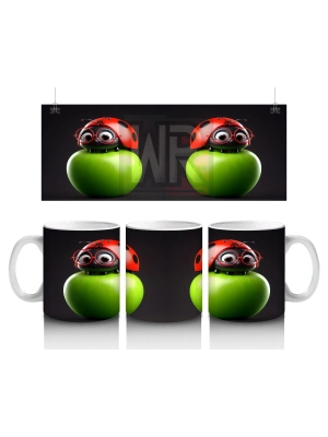 Çocuklara Sütü Sevdiren Uğur Böceği Elma Kupa Bardak