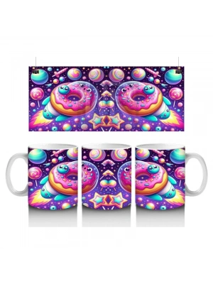 Çocuklara Sütü Sevdiren Uzay Yolculuğu Donutları Kupa Bardak