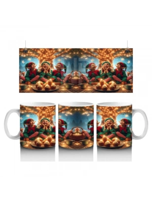 Çocuklara Sütü Sevdiren Yılbaşı Perisi Elf Kupa Bardak