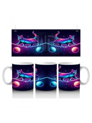 Çocuklara Sütü Sevdiren Yıldızlararası Kediler Kupa Bardak