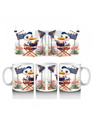 Çocuklara Sütü Sevdiren Yönetmen Ördek Desenli Kupa Bardak