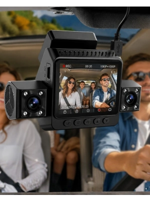 Çok Lensli Araç Kayıt Kamerası G Sensörlü Döngüsel Video Sistemi