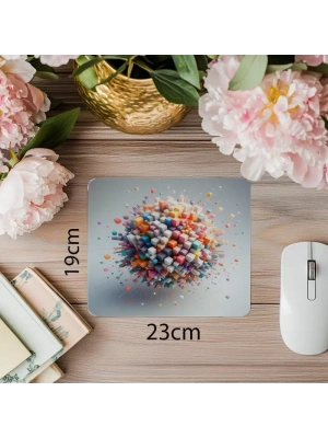 Çok Renkli Küp Hareketli Mousepad - 19x23 cm 2 mm Dikdörtgen İthal Baskılı Mouse Pad