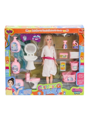 ÇOK SATAN 02452 Cindy Doll Bebek Lavabo ve Temizlik Seti