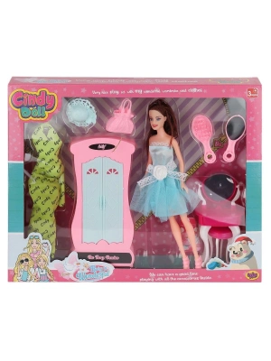 ÇOK SATAN 02453 Cindy Doll Dolaplı Makyaj Masalı Bebek -Oydaş Oyuncak